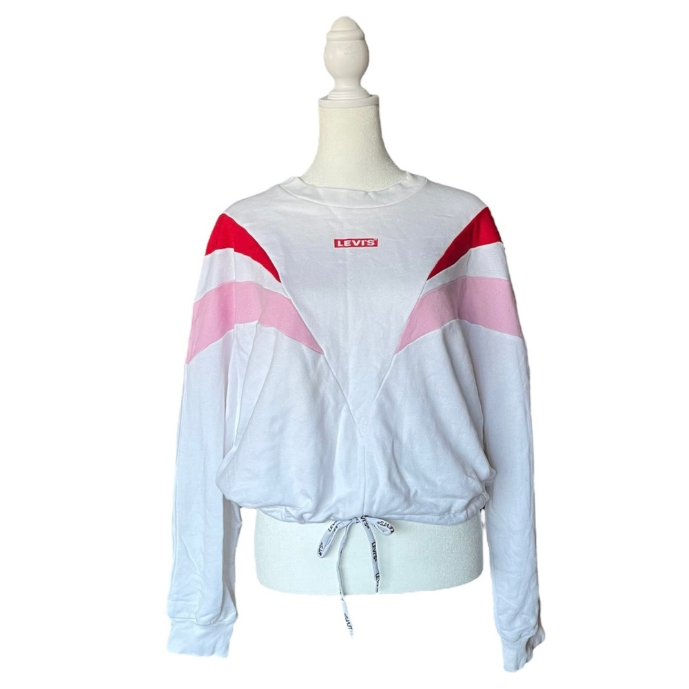 Levi Sweatshirt Pink Red White Size Small